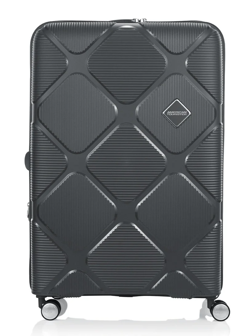 AMERICAN TOURISTER 69 cm / 25 inch Instagon Suitcase, Check-In Size 69 cm / 25 inch, 4 Double Wheels, Hard Top, Polypropylene, Dark Grey|DuoSaf™ Security Zipper|TSA 008 Lock|Optimov™ Shock Absorbing Wheels|Expandable - 3 Years International Warranty  | Best Price UAE